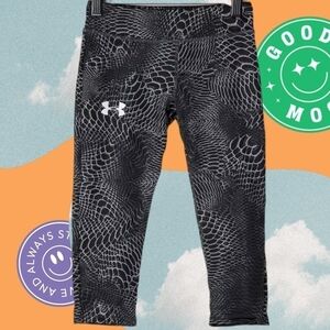 UNDER ARMOUR® Girls X-Large Alpha Active Tights Fitted Cropped Scale Pattern